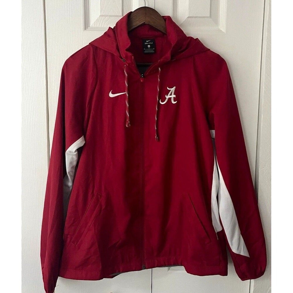 Nike Dri-FIT Alabama Crimson Tide Women’s Full-Zip Hooded Jacket M Red/White
